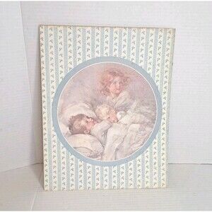 Vintage 14"x11" Print Art Sleeping Children Bedtime Scene Unframed Nursery Decor